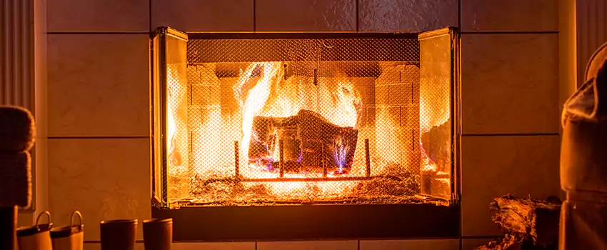 Mendota Hearth Landscape Fireplace Installation in Bellwood, Illinois