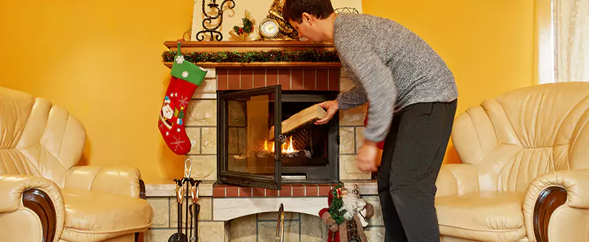Rusted Metal Fireplace Restoration in Bellwood, Illinois